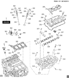 MOTOR 6 CILINDROS Chevrolet Malibu - LAAM 2012-2016 GS69 ENGINE ASM-3.0L V6 PART 2 CYLINDER HEAD & RELATED PARTS (LFW/3.0-5)