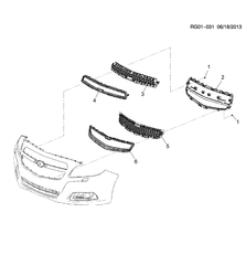 COOLING SYSTEM-GRILLE-OIL SYSTEM Chevrolet Malibu - LAAM 2012-2013 GR,GS69 GRILLE/RADIATOR