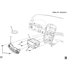 FIXAÇÃO CARROCERIA-AR-CONDICIONADO-PAINEL DE INSTRUMENTOS Chevrolet Malibu - LAAM 2015-2016 GS,GT69 RADIO MOUNTING