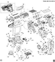 BODY MOUNTING-AIR CONDITIONING-INSTRUMENT CLUSTER Chevrolet Malibu - LAAM 2013-2013 GR,GS69 A/C & HEATER MODULE ASM (RHD, AUTOMATIC CONTROLS CJ2)