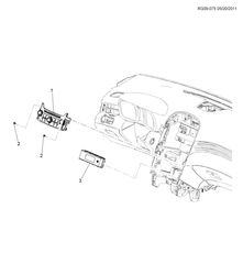 КРЕПЛЕНИЕ КУЗОВА-КОНДИЦИОНЕР-КОМБИНАЦИЯ ПРИБОРОВ Chevrolet Malibu - LAAM 2012-2013 GR,GS69 A/C & HEATER CONTROL ASM