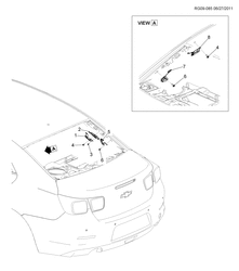 BODY MOUNTING-AIR CONDITIONING-INSTRUMENT CLUSTER Chevrolet Malibu - LAAM 2012-2013 GR,GS69 ANTENNA RADIO