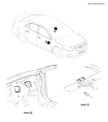 WINDSHIELD-WIPER-MIRRORS-INSTRUMENT PANEL-CONSOLE-DOORS Chevrolet Malibu - LAAM 2014-2016 GR,GS,GT69 ENTRY SYSTEM/KEYLESS REMOTE