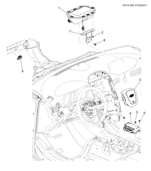 ACABAMENTO INTERNO - ACABAMENTO BANCO DIANTEIRO - CINTOS DE SEGURANÇA Chevrolet Malibu - LAAM 2014-2016 GR,GS,GT69 INFLATABLE RESTRAINT SYSTEM/DRIVER & PASSENGER (LHD)