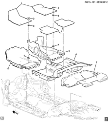 REAR SEAT TRIM-CARPETS Chevrolet Malibu - LAAM 2013-2013 GR,GS69 CARPET/FLOOR & MOUNTING (RHD)