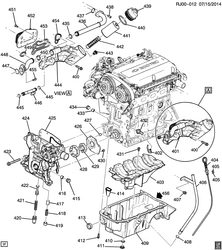 MOTEUR 4 CYLINDRES Chevrolet Aveo/Sonic - Europe 2012-2016 JG,JH,JJ48-69 ENGINE ASM-1.6L L4 PART 4 OIL PUMP, PAN & RELATED PARTS (LDE/1.6E)