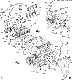 4-ЦИЛИНДРОВЫЙ ДВИГАТЕЛЬ Chevrolet Tracker/Trax - Europe 2013-2015 JG,JH76 ENGINE ASM-1.6L L4 PART 6 MANIFOLDS & FUEL RELATED PARTS (LDE/1.6E)