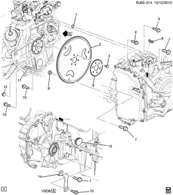 4-CYLINDER ENGINE Chevrolet Aveo/Sonic - LAAM 2012-2017 JB,JC,JD48-69 ENGINE TO TRANSMISSION MOUNTING (LDE/1.6E, AUTOMATIC TRANSMISSION MH9)