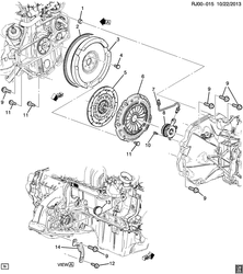 MOTEUR 4 CYLINDRES Chevrolet Tracker/Trax - Europe 2013-2015 JG,JH76 ENGINE TO TRANSMISSION MOUNTING (LDE/1.6E, MANUAL TRANSMISSION MFH)
