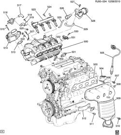 4-ЦИЛИНДРОВЫЙ ДВИГАТЕЛЬ Chevrolet Aveo/Sonic - Europe 2012-2012 JG48-69 ENGINE ASM-1.2L L4 PART 5 MANIFOLDS & FUEL RELATED PARTS (LWD/1.2X)