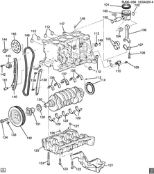 4-CYLINDER ENGINE Chevrolet Aveo/Sonic - LAAM 2012-2014 JB,JC,JD48-69 ENGINE ASM - DIESEL PART 1 CYLINDER BLOCK & RELATED PARTS (LSF/1.3R,LDV/1.3G)
