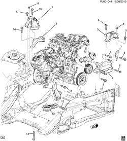 MOTOR 4 CILINDROS Chevrolet Aveo/Sonic - LAAM 2012-2014 JC48-69 ENGINE & TRANSMISSION MOUNTING (LSF/1.3R, MANUAL TRANSMISSION MZ7)