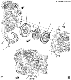 4-CYLINDER ENGINE Chevrolet Aveo/Sonic - LAAM 2012-2014 JC48-69 ENGINE TO TRANSMISSION MOUNTING (LSF/1.3R, MANUAL TRANSMISSION MZ7)