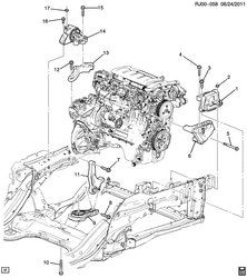 MOTOR 4 CILINDROS Chevrolet Aveo/Sonic - LAAM 2014-2016 JC48 ENGINE & TRANSMISSION MOUNTING (LUJ/1.4-8,MANUAL MR5)