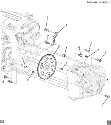 4-ЦИЛИНДРОВЫЙ ДВИГАТЕЛЬ Chevrolet Tracker/Trax - Europe 2015-2015 JG,JH76 ENGINE TO TRANSMISSION MOUNTING (LUD/1.7L, AUTOMATIC MH8)