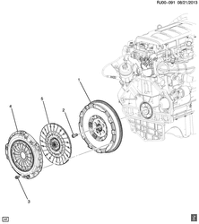4-CYLINDER ENGINE Chevrolet Tracker/Trax - LAAM 2014-2015 JB,JC76 CLUTCH (M7Y)