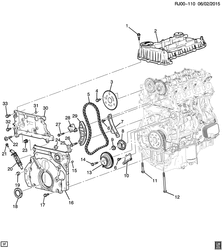 4-ЦИЛИНДРОВЫЙ ДВИГАТЕЛЬ Chevrolet Tracker/Trax - LAAM 2015-2015 JB,JC76 ENGINE ASM - DIESEL PART 3 TIMING CHAIN & RELATED PARTS (LVL/1.6C)
