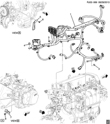 FIAÇÃO CHASSI-LÂMPADAS Chevrolet Tracker/Trax - Europe 2013-2015 JG,JH76 WIRING HARNESS/ENGINE (LDE/1.6E)
