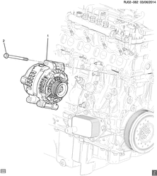 FIAÇÃO CHASSI-LÂMPADAS Chevrolet Tracker/Trax - Europe 2015-2015 JG,JH76 GENERATOR MOUNTING (LVL/1.6C)