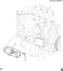 ЭЛЕКТРОПРОВОДКА ШАССИ - ЛАМПЫ Chevrolet Tracker/Trax - Europe 2015-2015 JG,JH76 STARTER MOTOR MOUNTING (LVL/1.6C)