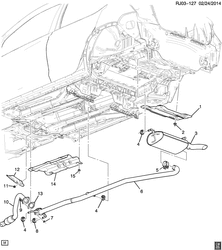 ТОПЛИВО-ВЫХЛОП-КАРБЮРАЦИЯ Chevrolet Tracker/Trax - Europe 2015-2015 JG,JH76 EXHAUST SYSTEM/REAR (LVL/1.6C)