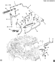 CARBURANT-ÉCHAPPEMENT-CARBURATION Chevrolet Tracker/Trax - LAAM 2015-2015 JB,JC76 RAMPE DALIMENTATION EN CARBURANT (LVL/1.6C)