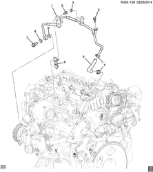 FUEL-EXHAUST-CARBURETION Chevrolet Tracker/Trax - Europe 2015-2015 JG,JH76 TURBOCHARGER COOLING SYSTEM (LVL/1.6C)