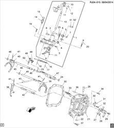 6-SPEED MANUAL TRANSMISSION Chevrolet Tracker/Trax - Europe 2013-2017 JG,JH76 5-SPEED MANUAL TRANSMISSION D16 SELECTOR SHAFT AND FORK (MFH)