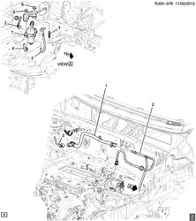 BOÎTE DE TRANSFERT Chevrolet Tracker/Trax - Europe 2014-2015 JG,JH76 BRAKE BOOSTER VACUUM LINES (RHD, MANUAL M7Y,MR5)