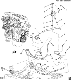 ПЕРЕДН. ПОДВЕКА, УПРАВЛ. Chevrolet Aveo/Sonic - LAAM 2012-2014 JC48-69 STEERING PUMP LINES (RHD, LSF/1.3R)