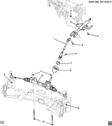 SUSPENSION AVANT-VOLANT Chevrolet Tracker/Trax - Europe 2013-2017 JG,JH76 STEERING SYSTEM & RELATED PARTS (EXC ELECTRIC ASSIST NJ1)
