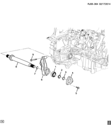 FRONT SUSPENSION-STEERING Chevrolet Tracker/Trax - Europe 2015-2015 JH76 DRIVE AXLE/FRONT INTERMEDIATE (AUTOMATIC MNP)