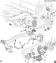 FRAMES-SPRINGS-SHOCKS-BUMPERS Chevrolet Tracker/Trax - LAAM 2013-2013 JC76 SUSPENSION/REAR (DISC BRAKE JL9, ALL WHEEL DRIVE F46)