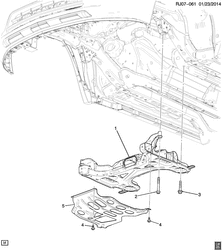 РАМЫ-ПРУЖИНЫ - АМОРТИЗАТОРЫ - БАМПЕРЫ Chevrolet Tracker/Trax - Europe 2013-2015 JG,JH76 FRAME & MOUNTING (2H0/1.8-5, CHASSIS KIT XL4)