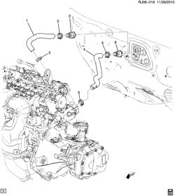FRONT END SHEET METAL-HEATER-MAINTENANCE Chevrolet Aveo/Sonic - Europe 2015-2015 JG,JH,JJ48-69 HOSES & PIPES/HEATER (LSF/1.3R,LDV/1.3G, MARKET MBM, EXC ENGINE CONTROL KL9)