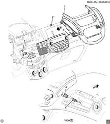 FIXAÇÃO CARROCERIA-AR-CONDICIONADO-PAINEL DE INSTRUMENTOS Chevrolet Tracker/Trax - Europe 2013-2016 JG,JH76 RADIO MOUNTING (LHD, RADIO UH7)