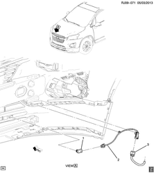 MONTAJE CARROCERÍA-AIRE ACONDICIONADO-CUADRO INSTRUMENTOS Chevrolet Tracker/Trax - Europe 2013-2016 JG,JH76 SENSOR/TEMPERATURE AMBIENT
