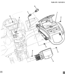 КРЕПЛЕНИЕ КУЗОВА-КОНДИЦИОНЕР-КОМБИНАЦИЯ ПРИБОРОВ Chevrolet Tracker/Trax - LAAM 2013-2015 JC76 RADIO MOUNTING (LHD, RADIO UF7)