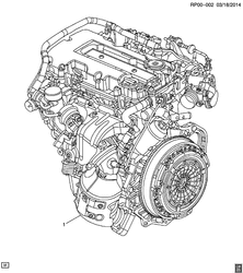 4-ЦИЛИНДРОВЫЙ ДВИГАТЕЛЬ Chevrolet Cruze Hatchback - Europe 2013-2013 PQ,PR68 ENGINE ASM & PARTIAL ENGINE (LUJ/1.4-8)