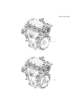 4-CYLINDER ENGINE Chevrolet Cruze Notchback - Europe 2010-2010 PP,PQ69 ENGINE ASM-1.6L L4 (LXV/1.6E)