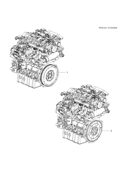 MOTEUR 4 CYLINDRES Chevrolet Cruze Notchback - Europe 2010-2011 PP,PQ,PR69 ENGINE ASM - DIESEL (LLW/2.0R)