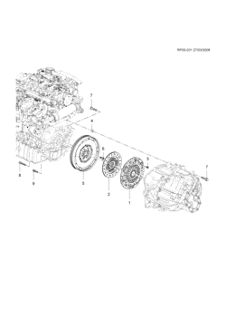 4-CYLINDER ENGINE Chevrolet Cruze Notchback - LAAM 2010-2012 PS,PT,PU69 CLUTCH (LLW/2.0R, MANUAL MFV)