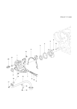 4-ЦИЛИНДРОВЫЙ ДВИГАТЕЛЬ Chevrolet Cruze Notchback - Europe 2010-2014 PP,PQ69 ENGINE ASM-1.6L L4 PART 4 OIL PUMP AND FITTINGS(LXT/1.6-6)
