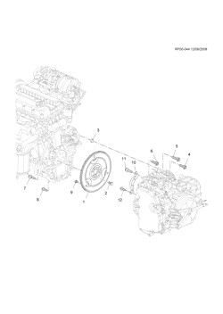 4-CYLINDER ENGINE Chevrolet Cruze Notchback - LAAM 2010-2012 PS,PT,PU69 ENGINE TO TRANSMISSION MOUNTING (LXT/1.6-6, AUTOMATIC MH8,MH9)