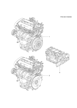 MOTEUR 4 CYLINDRES Chevrolet Cruze Notchback - Europe 2011-2017 PP,PQ,PR69 ENGINE ASM & PARTIAL ENGINE (LDE/1.6E)