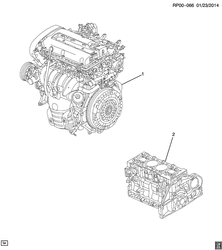 MOTOR 4 CILINDROS Chevrolet Cruze Wagon - LAAM 2013-2017 PS,PT,PU35 ENGINE ASM & PARTIAL ENGINE (LDE/1.6E)