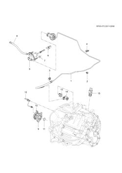MOTEUR 4 CYLINDRES Chevrolet Cruze Notchback - LAAM 2010-2012 PS,PT,PU69 CYLINDRES DEMBRAYAGE/HYDRAULIQUE (DIRECTION À GAUCHE, LLW/2.0R, MANUELLE MFV)