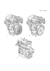 4-CYLINDER ENGINE Chevrolet Cruze Hatchback - LAAM 2014-2017 PS,PT,PU68 ENGINE ASM & PARTIAL ENGINE (LUJ/1.4-8)