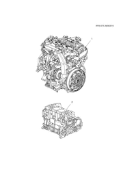 4-CYLINDER ENGINE Chevrolet Cruze Hatchback - Europe 2012-2013 PP,PQ,PR68 ENGINE ASM & PARTIAL ENGINE (LUD/1.7L)
