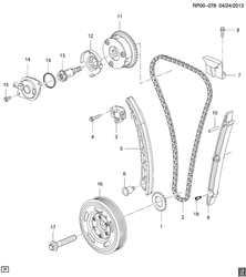 MOTOR 4 CILINDROS Chevrolet Cruze Hatchback - LAAM 2014-2017 PS,PT,PU68 ENGINE ASM-1.4L L4 PART 3 TIMING BELT, GEARS AND PULLEYS (LUJ/1.4-8)